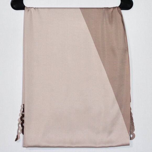 Brown Tones Brown Geometric Shawl Scarf Asymmetric - Picture 3 of 5